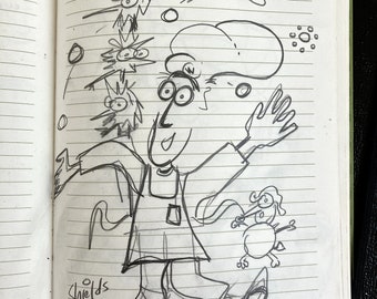 Wiley Juggles Eggs - Original Sketch 1/1