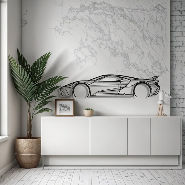 GT Mk2 | Digital Drawings of Car Silhouettes | Classic and Sport Car Silhouettes | Digital Files for Cnc and Laser Cutting