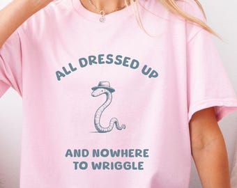 Lustiges Wurm mit Hut T-Shirt: Humorvolles Tier T-Shirt