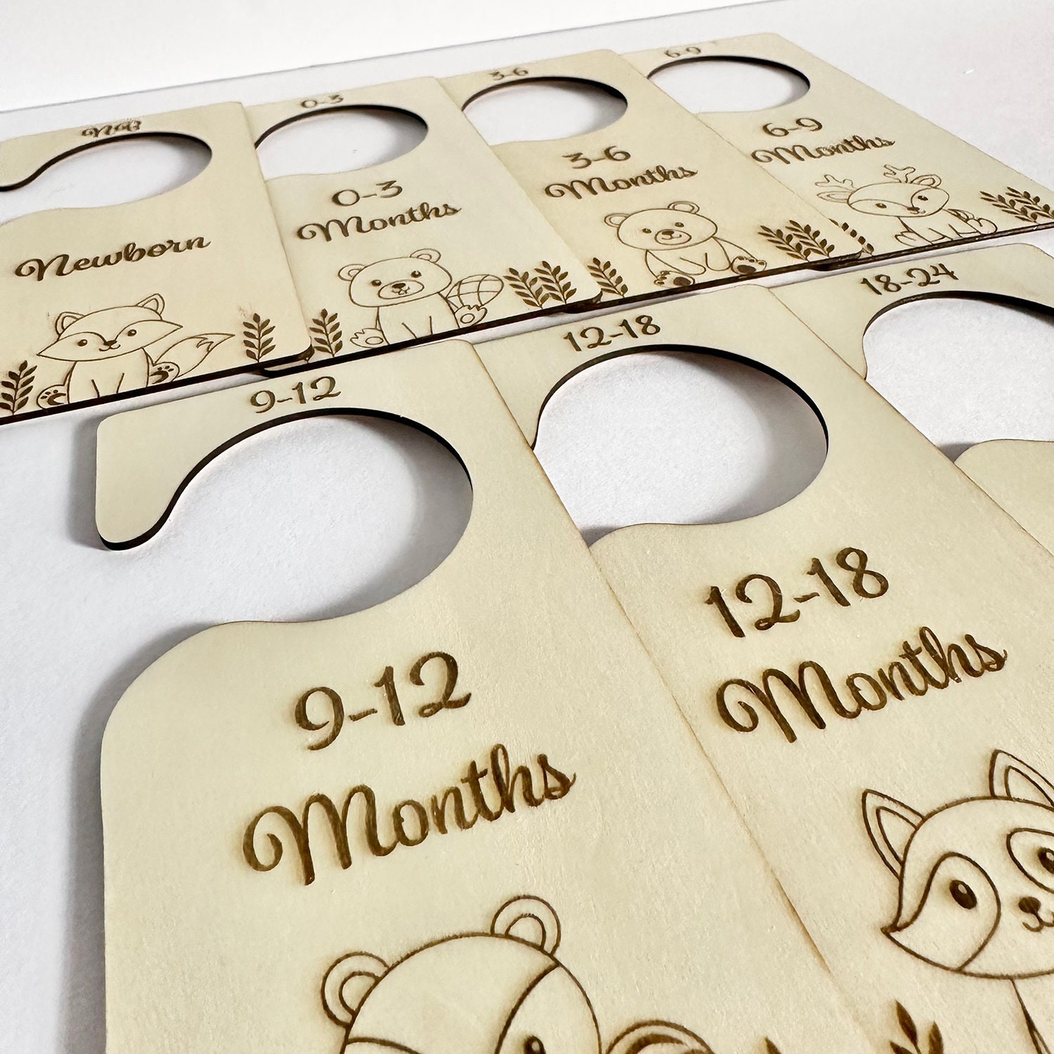Woodland Nursery Closet Dividers: Baby Clothes Organizer, Forest Animals