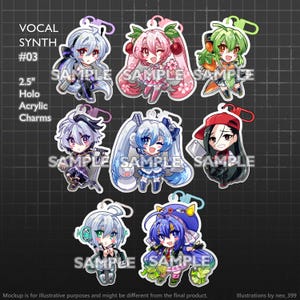 PRE-ORDER] Vol. 3: Vocal Synth Holo Acrylic Charms 2.5&quot;