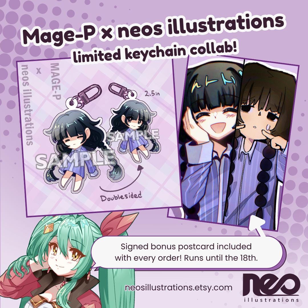 PRE-ORDER] Mage-p X Neosillust Collab Keychain [LIMITED - Etsy