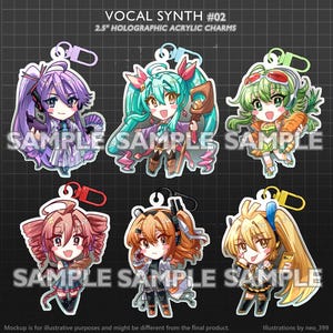 Vocal Synth 02 Holographic 2.5&quot; Acrylic Charms