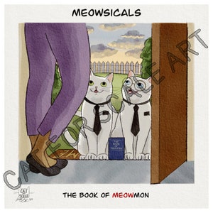 The Book of Meowmon Art Print (Meowsicals) - Inspired by the Musical The Book of Mormon