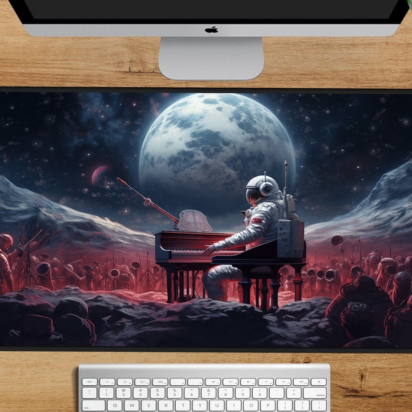 Strange Planet Desk Pad Space Mouse pad xl Celestial Galaxy Gaming keyboard Mat Mousepad Gift for GamersDesk Mat