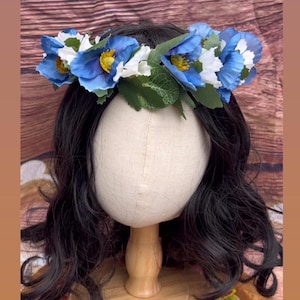 Artificial Flower Crown | Floral | Adjustable | Head Crown Wreath | Bridal Wedding Headband | Boho crown| Princess Crown | Fairy crown