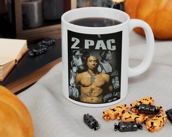 Vintage Tupac Shakur Mug: Unique Collectible for Hip-Hop Fans | Limited Edition Ceramic Cup for Tea & Coffee Lovers