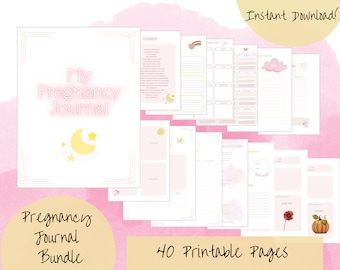 Pregnancy Journal, Downloadable Pregnancy Log, Pregnancy Gift, Mom To Be Journal, Printable Pregnancy Journal, Pregnancy Organizer
