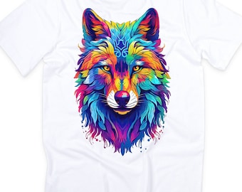 Colorful Wolf- Unisex Color Animals