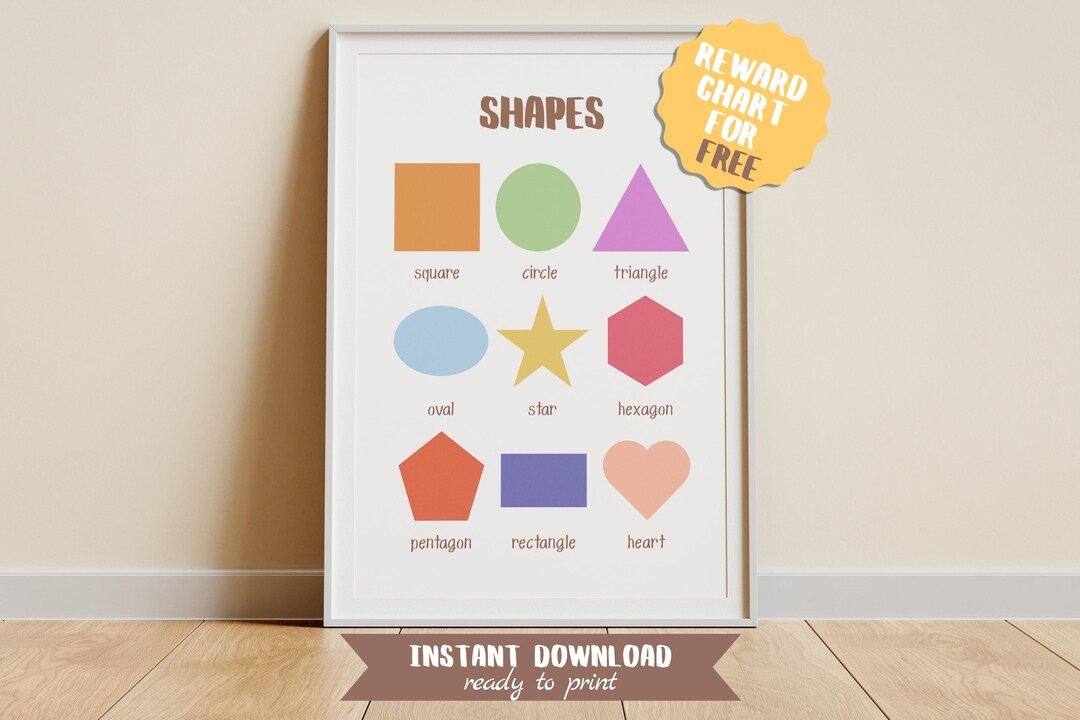 Colorful Shapes Poster for Kids – Educational Poster G Learning in ...