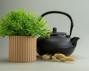Pot de fleur design avec soucoupe intégrée et amovible | Chokoréto | Japondi