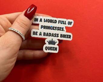 Biker Girl | Queen | Strong Woman | Cute | Beauty | Gifts wife | girlfriend | Stickers