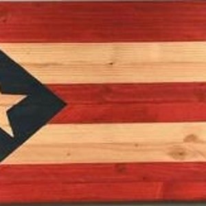 Puerto Rican Wooden Flag