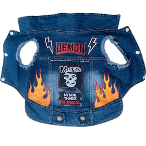 Custom Denim Pet Battle Vest Size X Large