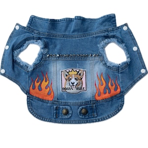 Custom Denim Pet Battle Vest Size Medium
