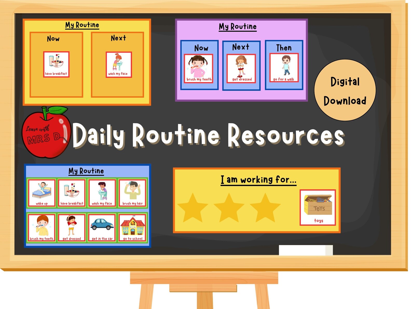 Daily Routine Boards Visual Timetable - Etsy UK