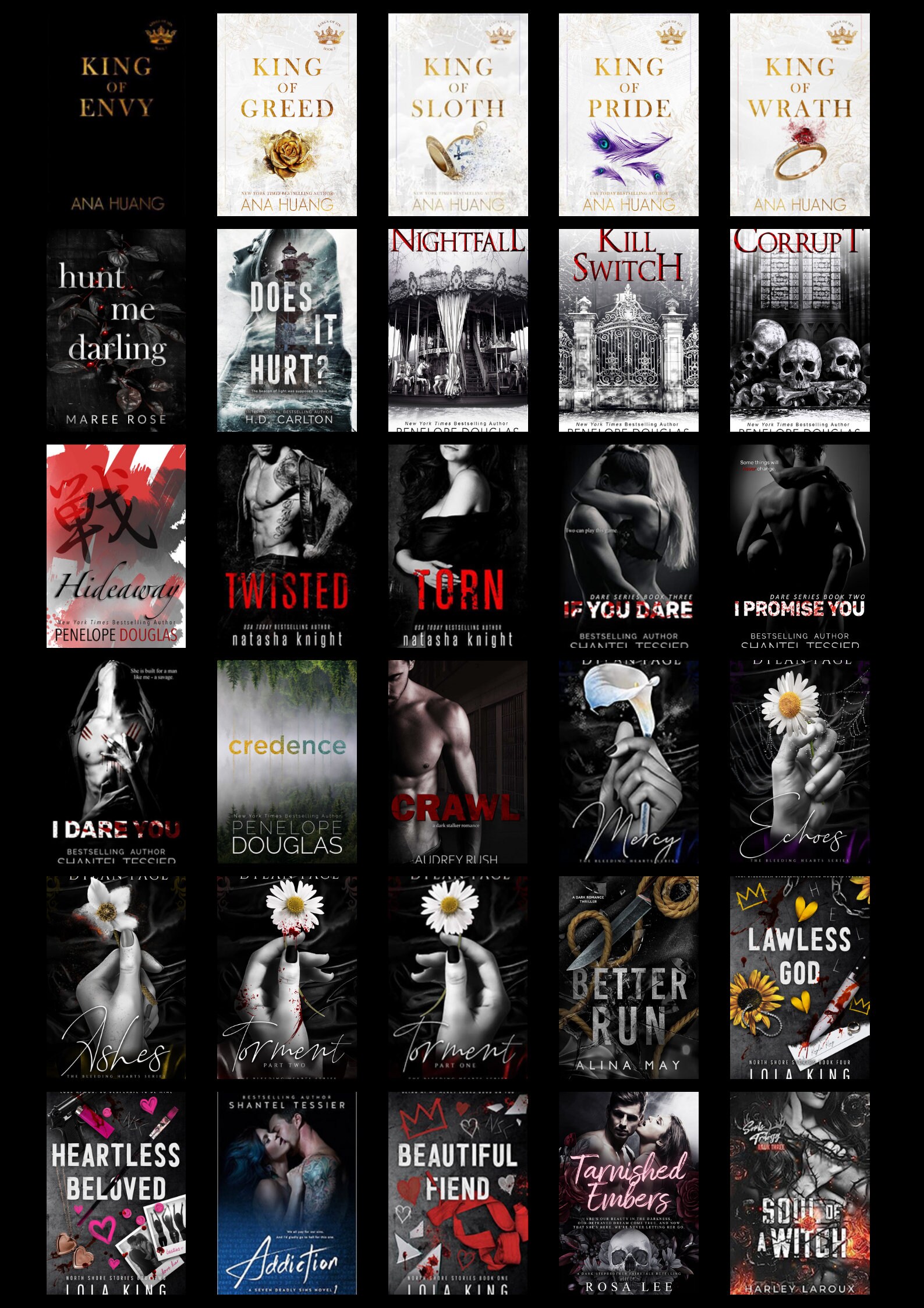 Dark Romance Book Covers Stickers For Journaling Etsy