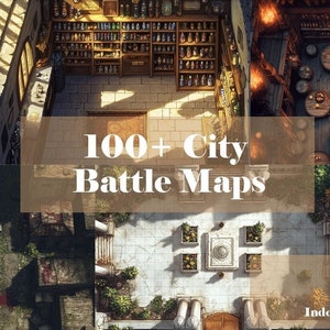 100+ City DnD BattleMap, Pathfinder, Dungeons and Dragons, Stad, Riolen, Gevangenis, Tempels, Tavernes, Havens,... Afdrukbaar en VTT-klaar