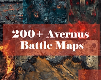 200+ Avernus DnD BattleMap, Pathfinder, Dungeons and Dragons, Avernus, Hell, River Styx, Zariel&#39;s Citadel, Wastelands,Printable and VTT-Ready