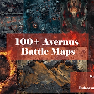 Mais de 100 Avernus DnD BattleMap, Pathfinder, Caneta e Papel, Avernus, Inferno ao Ar Livre, Rio Styx, Cidadela de Zariel, Ermos Infernais, ...