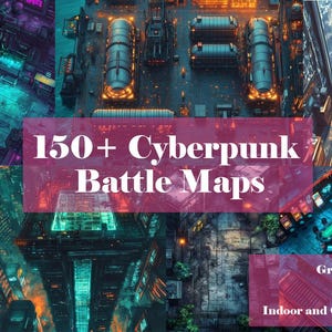 150+ Nightcity BattleMaps, Shadowrun, Cyberpunk, Pen and Paper, Casino, Skyscraper, Harbor, Secret Labs, Slums, Parking Lots, ...