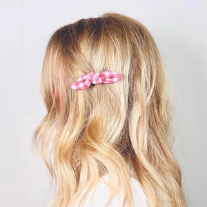 Mini Alligator Hair Clips with Extra Small Bow Accents - Pick 2 Colors!