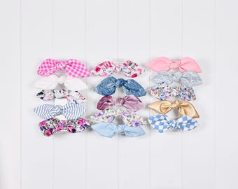 French Hair Barrettes with Extra Large Bow Accents - 60 Color Options!