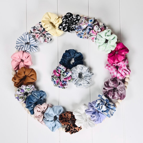 Mini Fluffy Hair Scrunchies - 60 Color Options!
