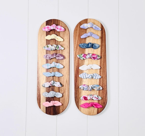 Mini Alligator Hair Clip with Extra Small Bow Accents - 60 Color Options!