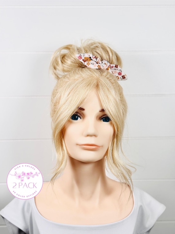 Adult Hair Ties with Small Bow Accents - Pick 2 Colors!