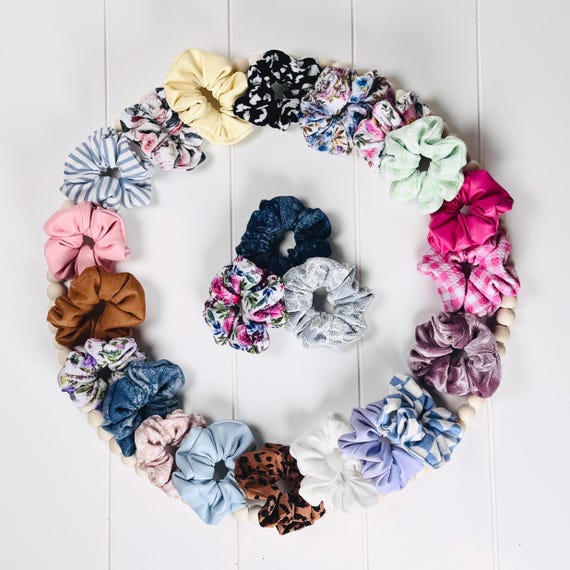 Mini Fluffy Hair Scrunchies - 60 Color Options!