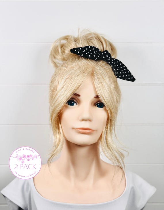 Adult Hair Ties with Large Bow Accents - Pick 2 Colors!