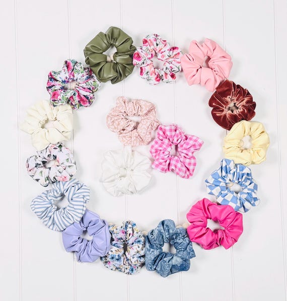 Fluffy Hair Scrunchies - 60 Color Options!