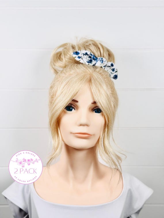 Adult Hair Ties with Medium Bow Accents - Pick 2 Colors!
