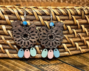 Boucles d'oreilles poules et oeufs de Pâques