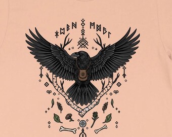 Viking Raven T-Shirt – Norse Mythology Ravens Huginn Muninn Tee
