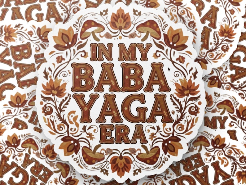 Baba Yaga Era Sticker | Slavic Mythology Witchcore Decal | Cottagecore ...
