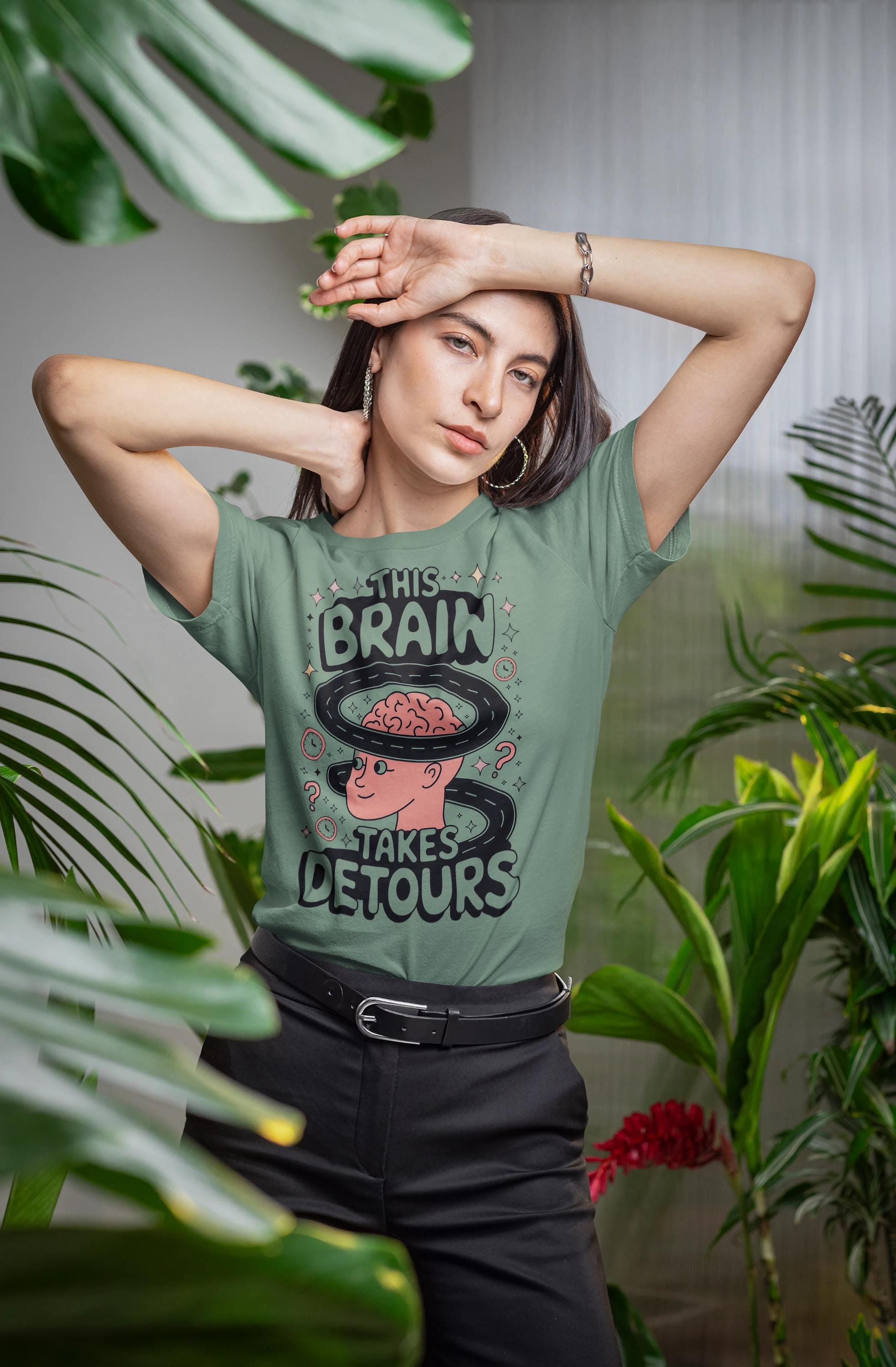 Funny ADHD Shirt - Brain Takes Detours