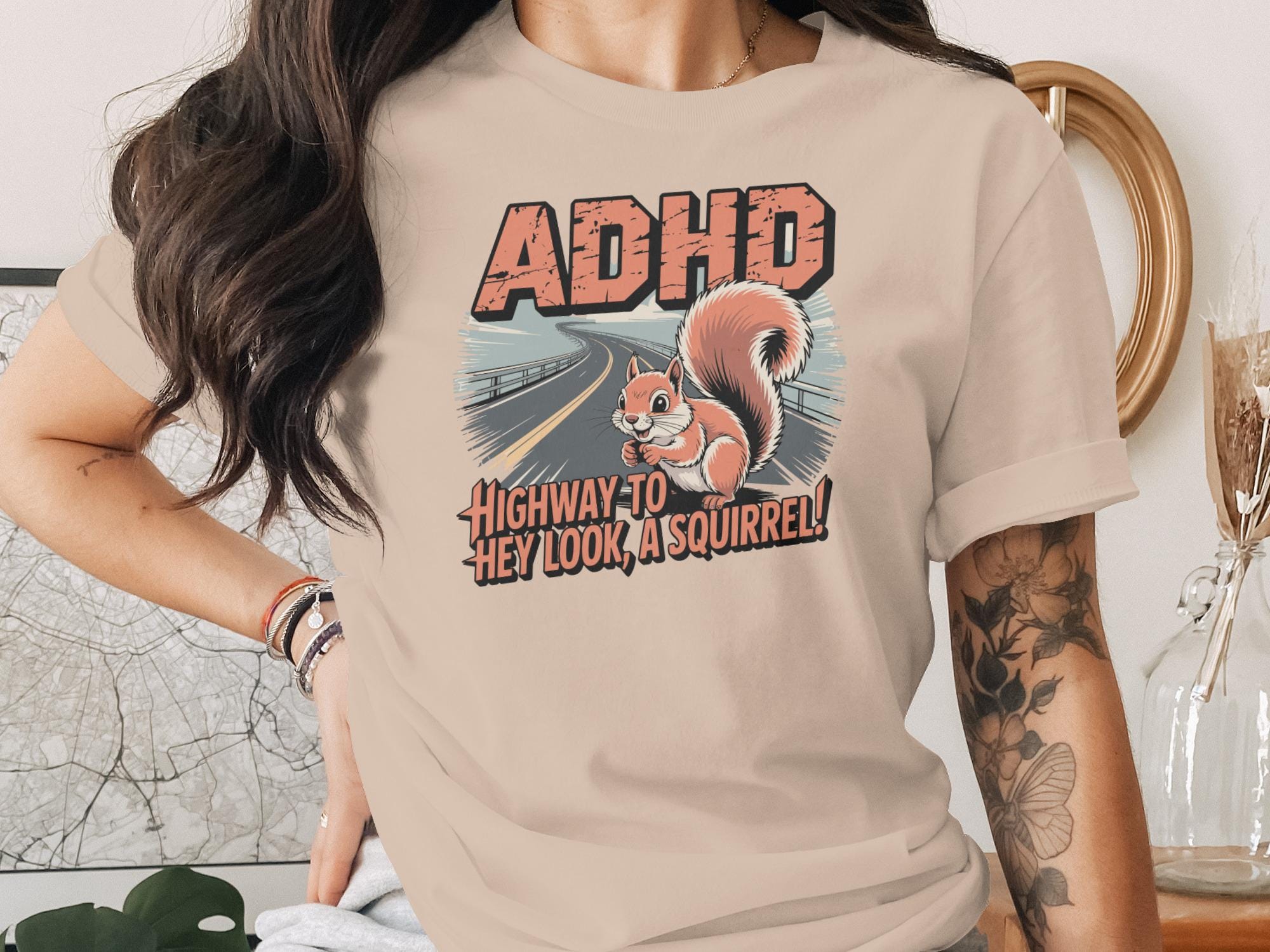 Retro ADHD Squirrel Shirt