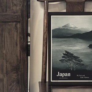 Vintage Mt. Fuji, Japan, Hinoki Cypress Vintage Wall Art, Download Digitally