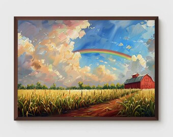 Farm Field Samsung Frame TV Art | Art For Frame Tv | Digital Oil Painting | Digital Download | Frame Tv Art | 5075