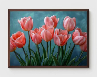 Tulpe Samsung Rahmen TV-Kunst | Kunst für Frame Tv | Digitales Ölgemälde | Digitaler Download | Rahmen Tv Spring Art | 5068