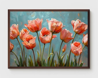 Tulpe Samsung Rahmen TV-Kunst | Kunst für Frame Tv | Digitales Ölgemälde | Digitaler Download | Rahmen Tv Spring Art | 5067