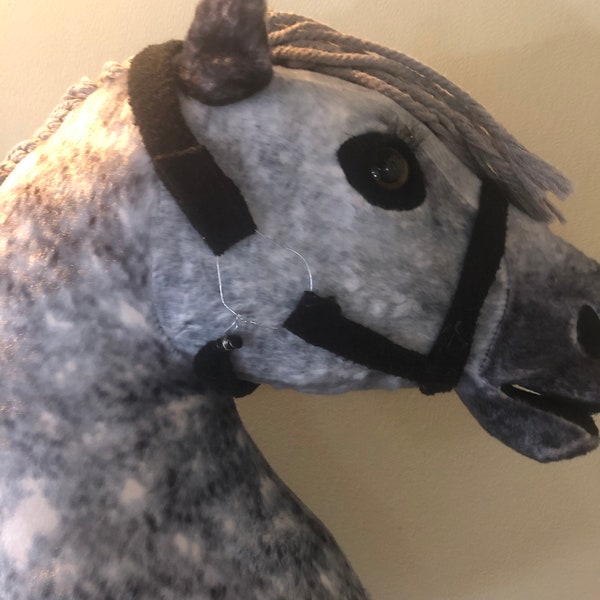 Black Hobby horse halter. Fits a Lemieux hobbyhorse perfectly