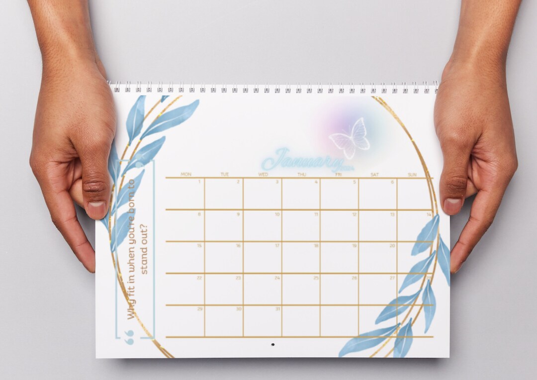 2024 Printable Calendar Elegant Inspirational Quotes,minimalist Design