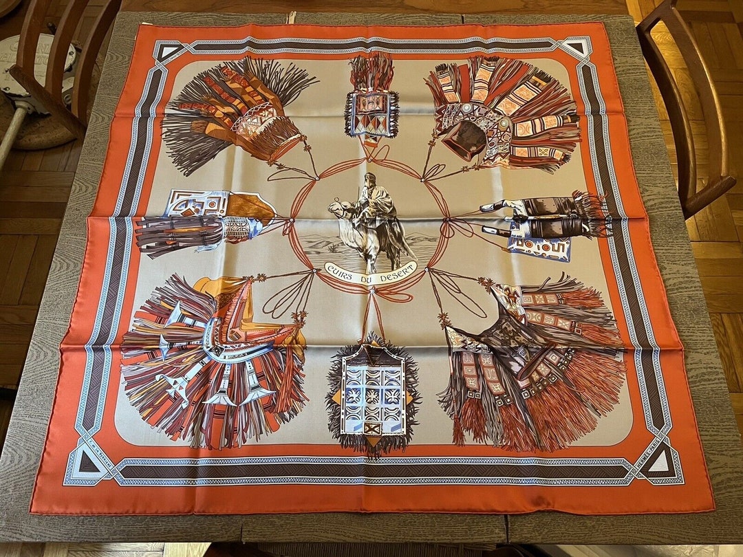 HERMÈS カレ90 CUIRS DU DESERT Hermes Scarf 