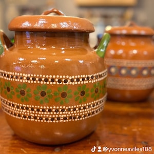 Authentic Mexican Handmade & Hand-painted Frijolera de Barro | Clay Bean Pot X-Large