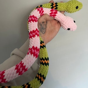 Snake | Handmade Crochet Plushie | Striped Snake | Reptile | Crochet ...