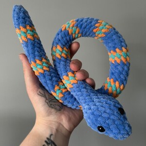 Snake | Handmade Crochet Plushie | Striped Snake | Reptile | Crochet ...