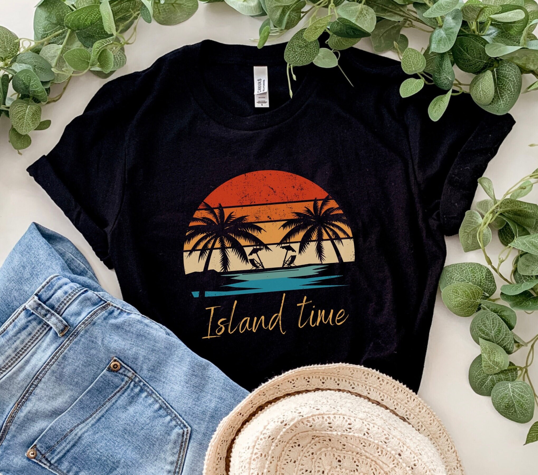 Island Time Tshirt tropical Island Tshirt Vacation Tshirt Caribbean
